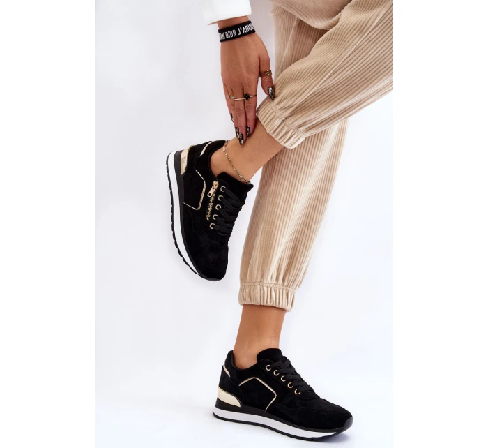 Semišové Sportovní Boty Na Černá model 21606382 - Boto Semišové Sportovní Boty Na Černá model 21606382 - Boto