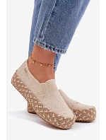 Dámské na platformě s pletením  béžové model 22100195 - Lee Cooper