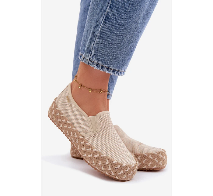 Dámské na platformě s pletením  béžové model 22100195 - Lee Cooper