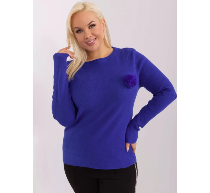 Sweter PM SW PM model 19319052 kobaltowy - FPrice Sweter PM SW PM model 19319052 kobaltowy - FPrice