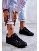 Dámské kožené tenisky Big Star – černé