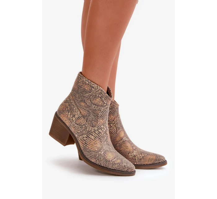 Dámské Boty Na Zip Vzor Zlaté model 21106958 - Kesi Dámské Boty Na Zip Vzor Zlaté model 21106958 - Kesi