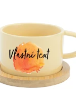 Personalizovaný keramický hrníček Makronka - Akvarelový otisk