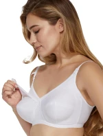 Dámská kojící podprsenka Mama Basic Milky Bílá - Mitex
