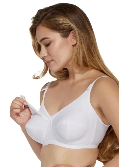 Dámská kojící podprsenka Mama Basic Milky Bílá - Mitex