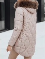 Dámská zimní bunda s kožešinou béžová FashionStreet TY5494
