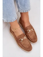 mokasíny se zlatým detailem a  hnědé model 21683739 - Boto