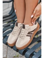 Semišové tenisky na platformě – béžové Corynelle Semišové tenisky na platformě – béžové Corynelle