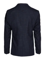 Pánské jednořadové sako v tmavě modré barvě FashionStreet MX0620