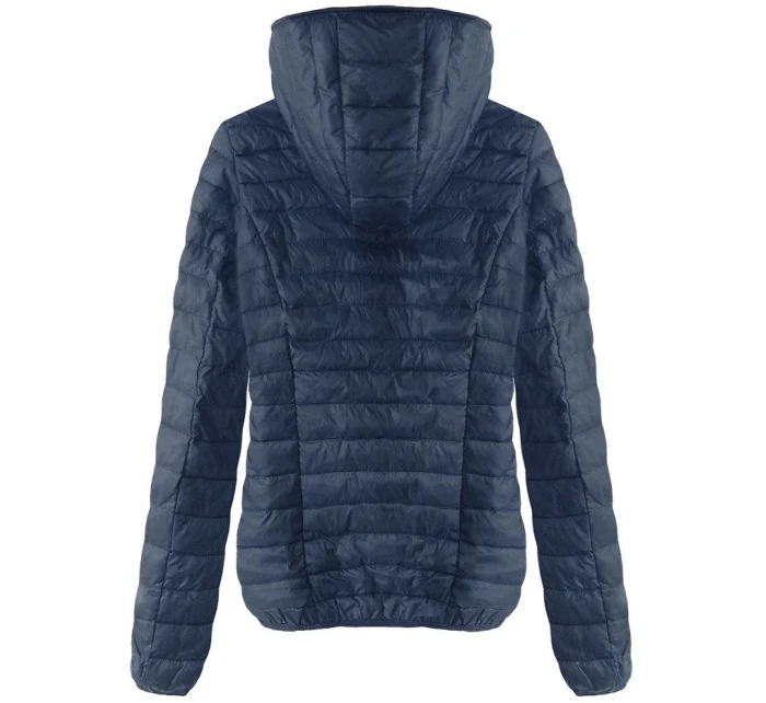 Tmavě modrá prošívaná bunda s kapucí (B1078-30)