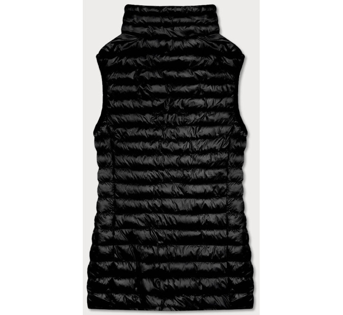 Krátká černá dámská prošívaná vesta model 17199567 - J.STYLE