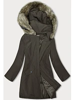 Dámská zimní bunda khaki (M-R45) Dámská zimní bunda khaki (M-R45)