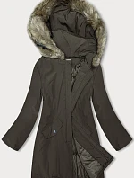 Dámská zimní bunda khaki (M-R45)