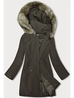Dámská zimní bunda khaki (M-R45)
