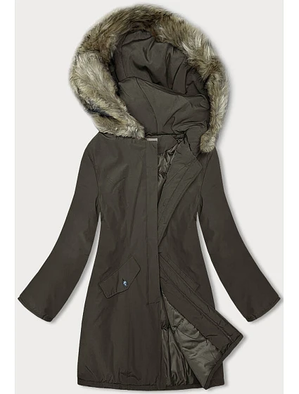Dámská zimní bunda khaki (M-R45) Dámská zimní bunda khaki (M-R45)