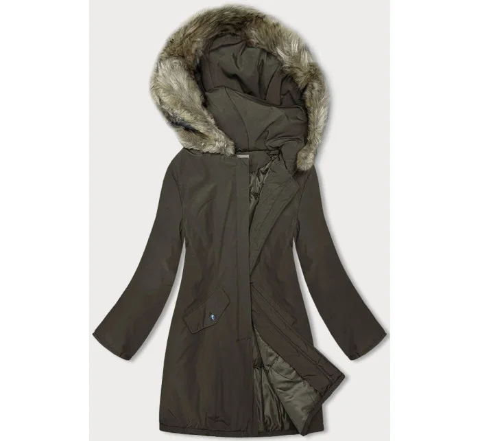 Dámská zimní bunda v khaki barvě model 21245885 - MELYA MELODY