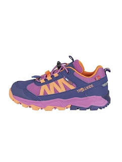 Trollkids Kids Tronfjell Hiker Low violet blue/mallow pink/papaya nepromokavá turistická obuv pro chlapce/dívky (475-111)