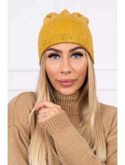 Čepice model 18747315 hořčice - K-Fashion Čepice model 18747315 hořčice - K-Fashion
