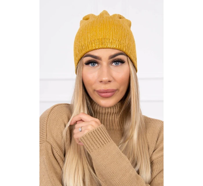 Čepice model 18747315 hořčice - K-Fashion Čepice model 18747315 hořčice - K-Fashion