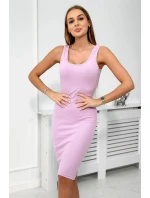 Halenka + pruhované šaty fialové