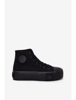 Dámské Tenisky Na Platformě Big Star RR274742 Černé Dámské Tenisky Na Platformě Big Star RR274742 Černé