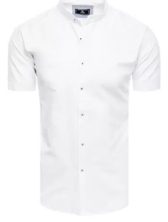 Bílá pánská košile Dstreet s krátkým rukávem KX0998