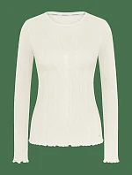 Versatile Rib Top LSL - Silk White - TRIUMPH Silk White - TRIUMPH