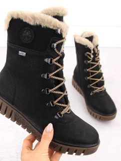 Rieker W Y3424-00 RKR745 boty s umělou kožešinou