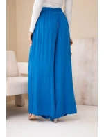 Dámské viskózové široké kalhoty s gumou v pase model 21924570 - K-Fashion