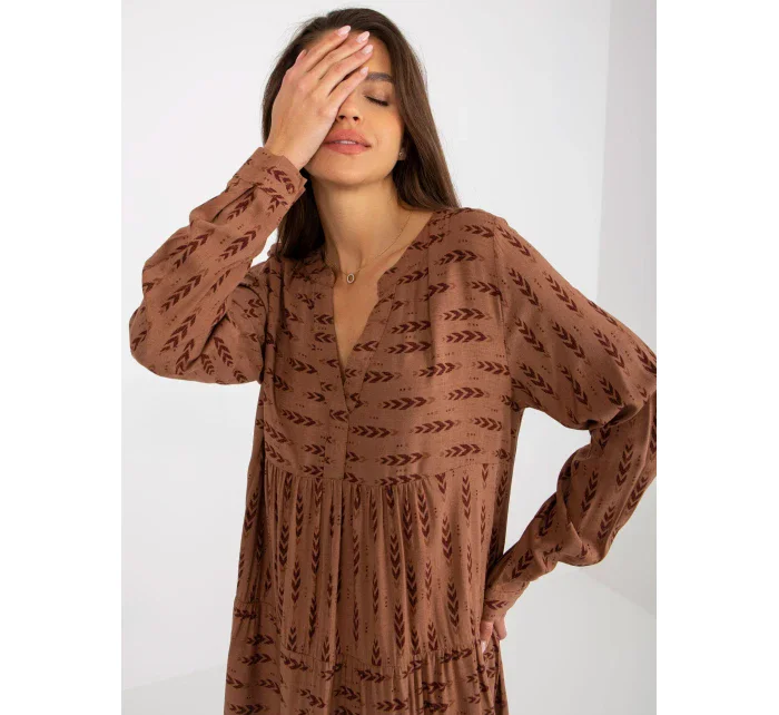 Šaty D73771M30361A4 hnědé