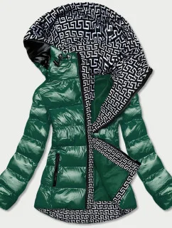 METALICZNA KURTKA DAMSKA Z KAPTUREM ZIELONA model 21243043 - SPEED.A