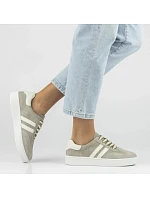 Dámské khaki kožené tenisky na platformě Filippo DP7512 dámské