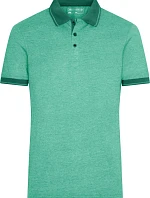 Daiber JN 706 Pánské žerzejové melírované polo 02.0706 green melange/dark green