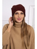 Dámská čepice Delia model 18750985 bordó - K-Fashion Dámská čepice Delia model 18750985 bordó - K-Fashion