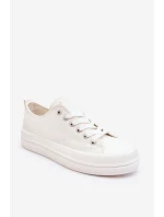 Nízké šněrovací tenisky Big Star LL274968 Bílé Nízké šněrovací tenisky Big Star LL274968 Bílé
