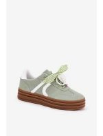 Dámské Tenisky Na Platformě S Ozdobami Zelené model 21688382 - Boto Dámské Tenisky Na Platformě S Ozdobami Zelené model 21688382 - Boto