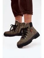 Zateplené dámské trapery na platformě tmavě zelené Zaraine Zateplené dámské trapery na platformě tmavě zelené Zaraine