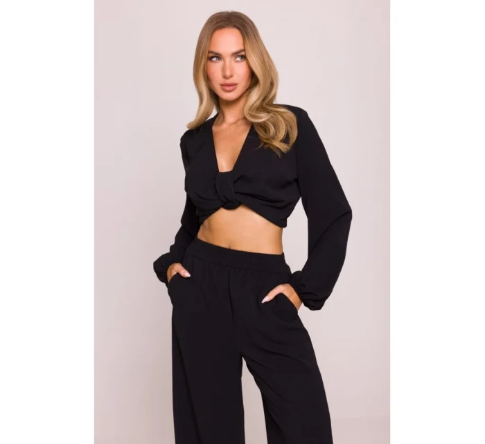 model 21136173 Široké kalhoty černé - Moe