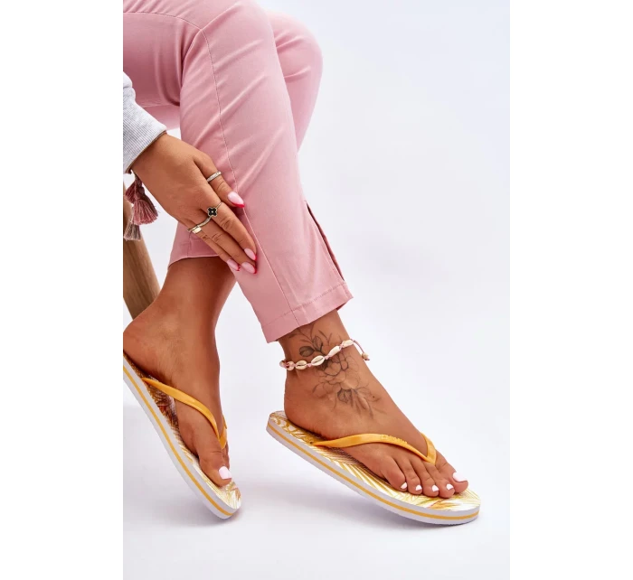 Dámské módní žabky Big Star LL274819 žluté