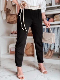 Dámské ležérní kalhoty s motýlem a květinami LEGISSA black FashionStreet UY2405