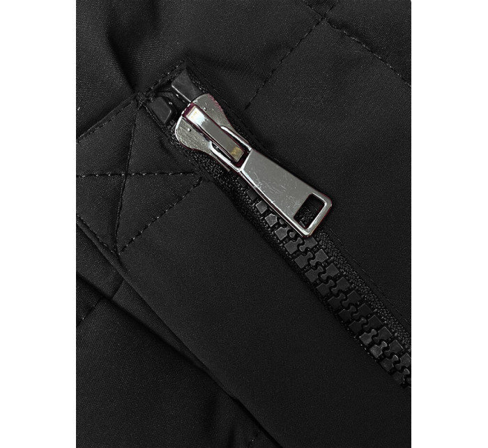 Černá dámská vesta s kapucí (16M9096-392)