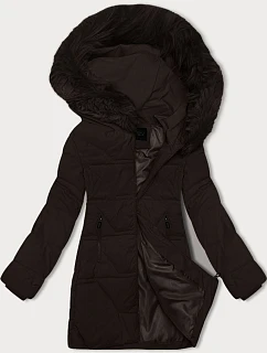 Dámská zimní bunda s kapucí J Style chocolate (16M9099-158)