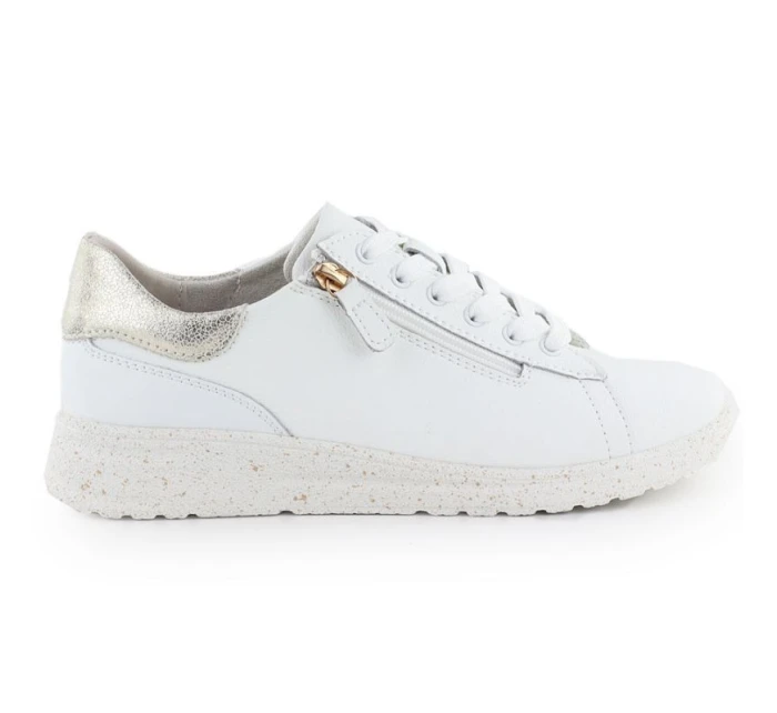 Dámské kožené polobotky bílé eVento 138