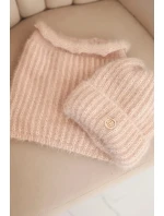 Dámský komplet čepice a šály zimní s ozdobným béžový model 21461112 - K-Fashion Dámský komplet čepice a šály zimní s ozdobným béžový model 21461112 - K-Fashion