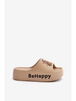 Lehké Dámské Sandály Na Podrážce S Medvídkem Tmavě Béžové model 21666245 - Boto Lehké Dámské Sandály Na Podrážce S Medvídkem Tmavě Béžové model 21666245 - Boto