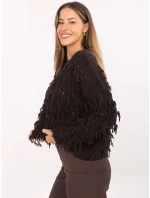 Sweter MI SW model 21314547 ciemny brązowy - FPrice Sweter MI SW model 21314547 ciemny brązowy - FPrice