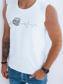 Pánské tričko bez rukávů s bílým potiskem Dstreet RX5332