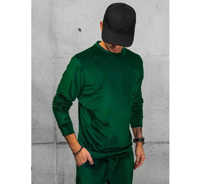 Pánská zelená velurová mikina Dstreet model 21967331 - FashionStreet