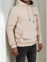 Pánská mikina s kapucí světle béžová Dstreet model 21975994 - FashionStreet Pánská mikina s kapucí světle béžová Dstreet model 21975994 - FashionStreet