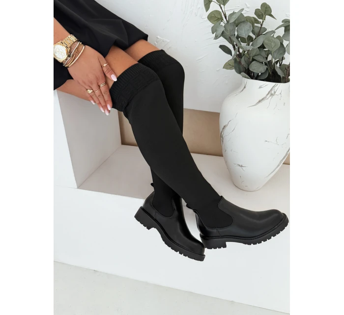 Dámské kozačky nad kolena černé FashionStreet ZY1006 Dámské kozačky nad kolena černé FashionStreet ZY1006